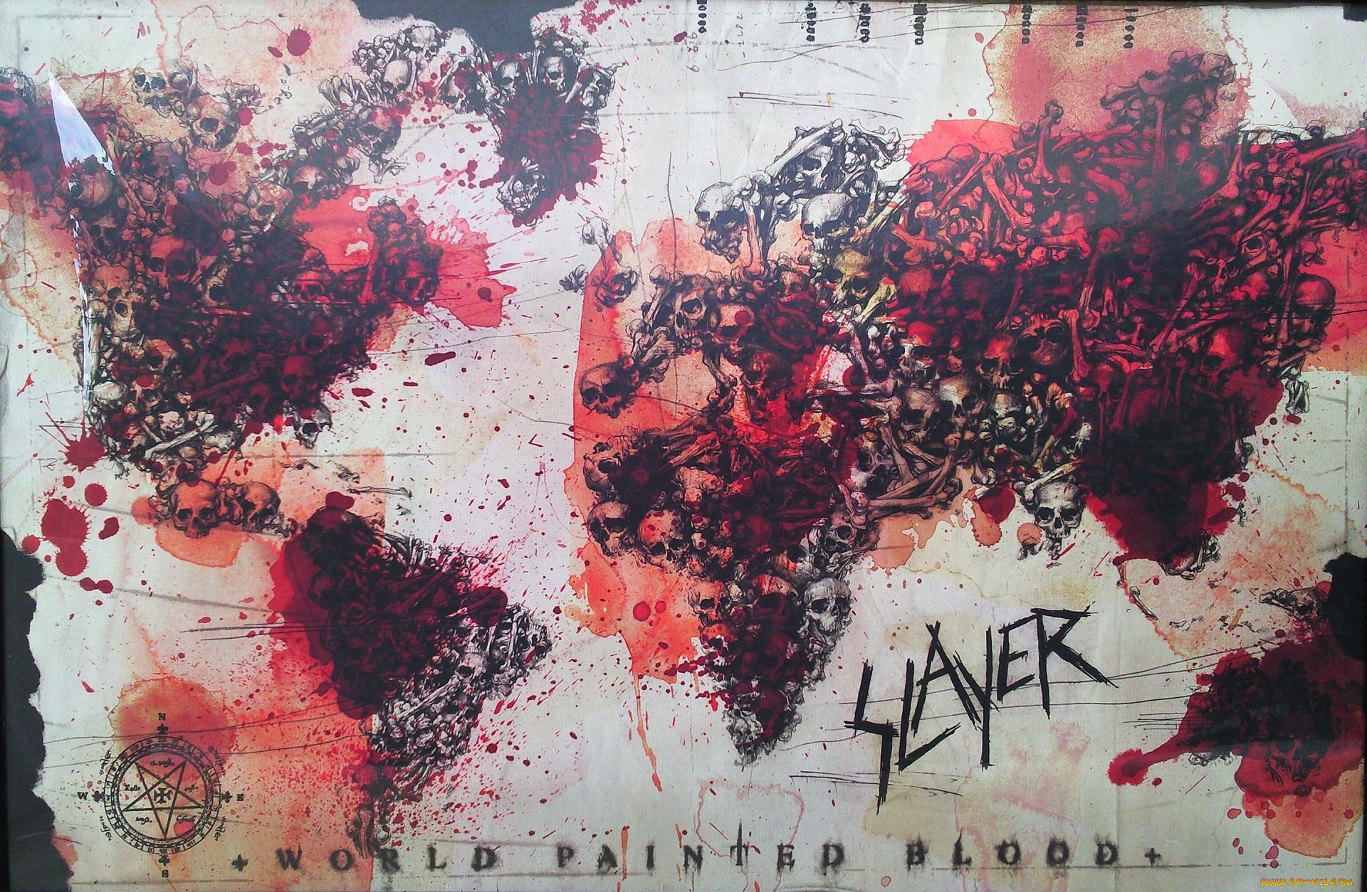 Ворлд пейнт. Slayer World painted Blood обложка. Rock группа Slayer - World painted Blood.